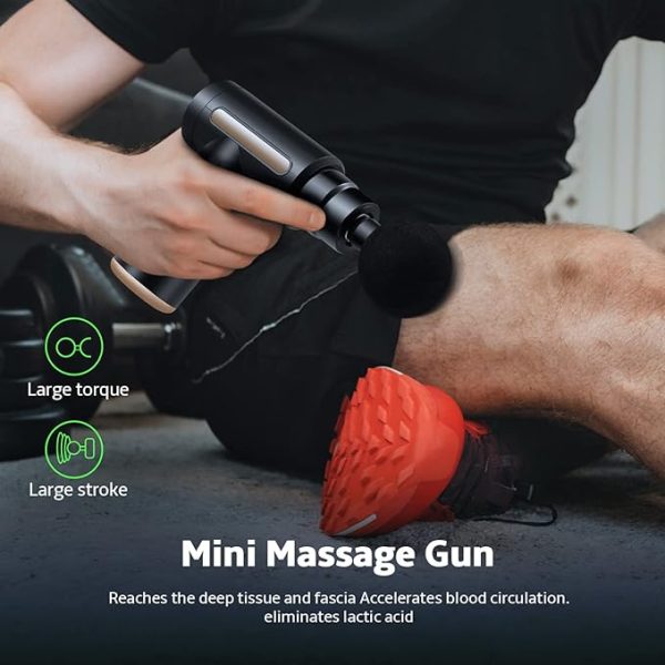 Blue Idea Massage Gun – Deep Tissue Handheld Massager | 4 Massage Heads | Super Quiet Pain Relief & Recovery