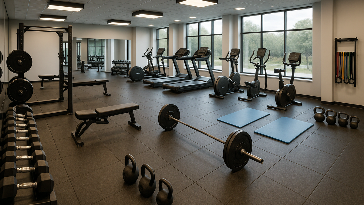 generate image with gym equipments 