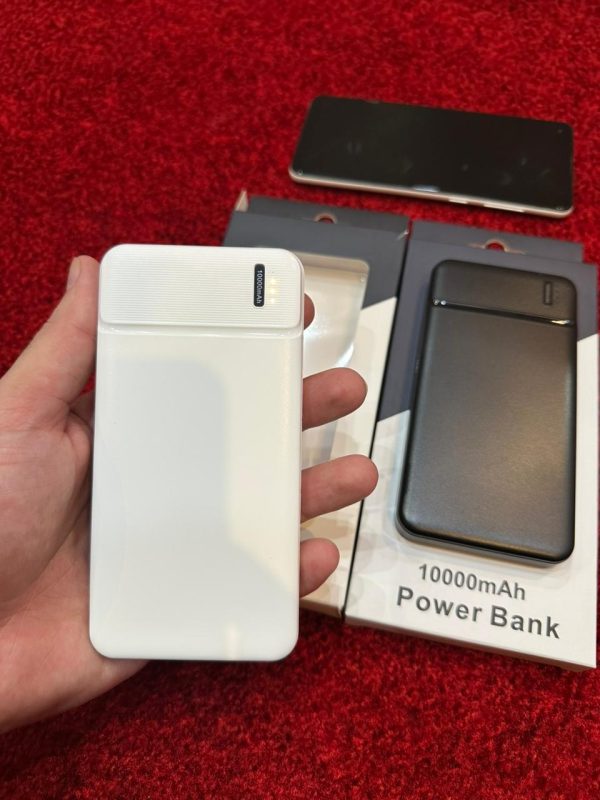 Ultra Slim 10000mAh Power Bank – Dual USB Output | Portable Fast Charger